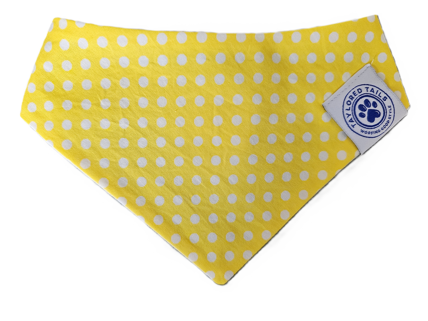 Yellow Polka Dot Dog Bandana