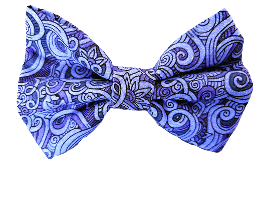 Blue Swirls Bow Tie