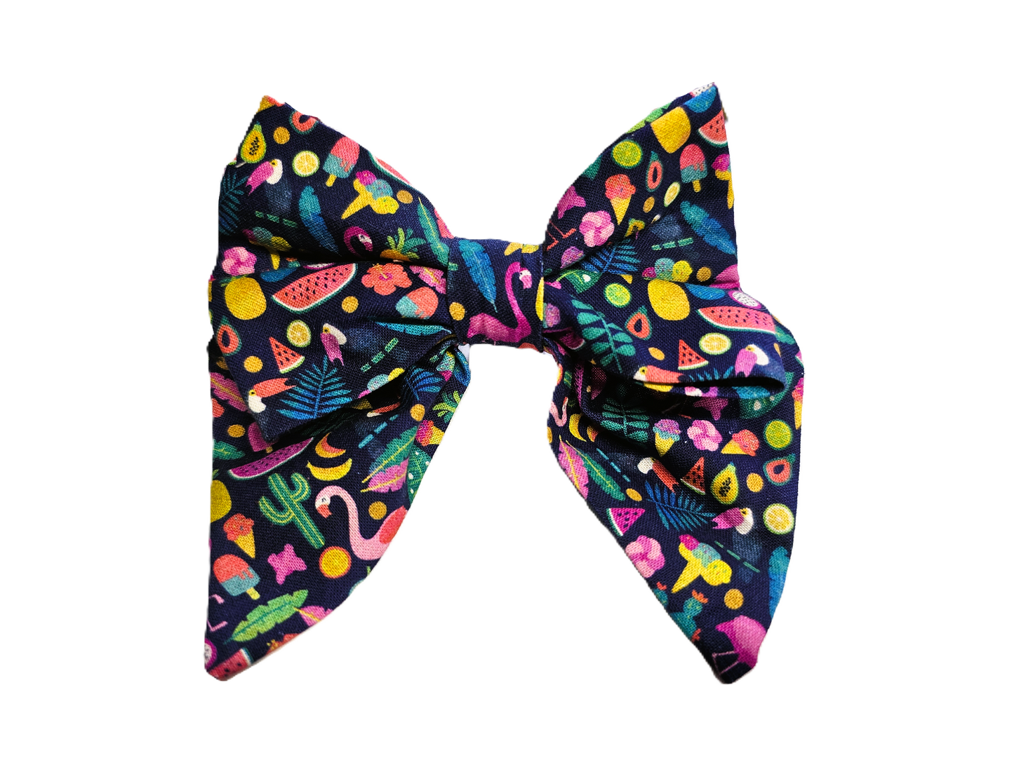 Flamingos & Fruit Sailor Bow