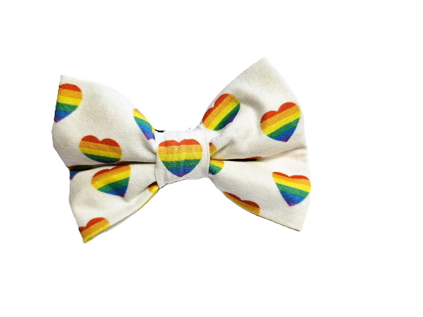 Rainbow Hearts Bow