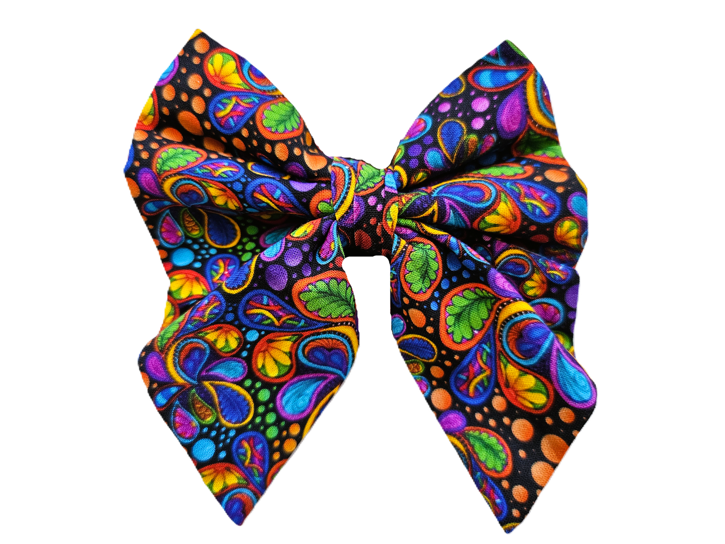 Purple Paisley Sailor Bow