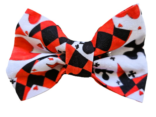 Playing Cards Bow for Dogs
