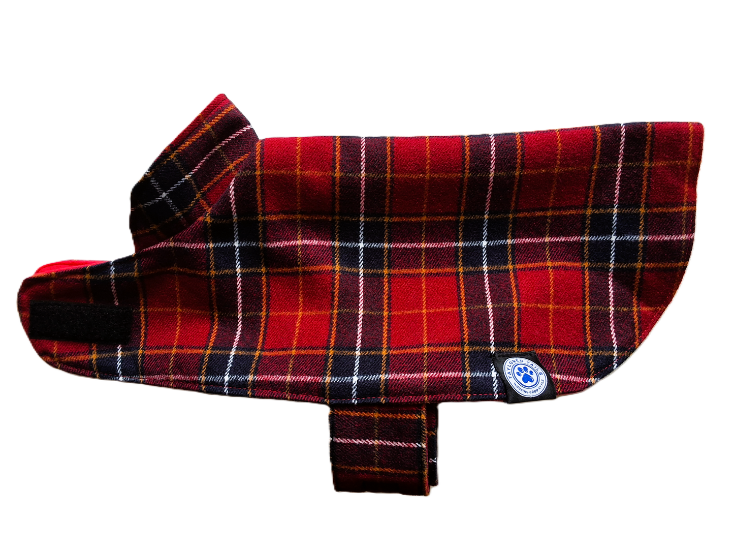 Red & Black Tartan Dog Coat