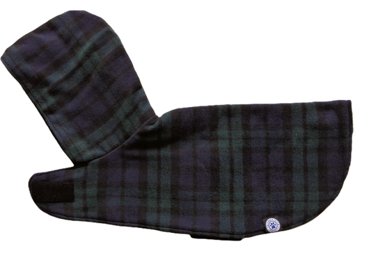 Black Watch Tartan with Hood Dog Coat
