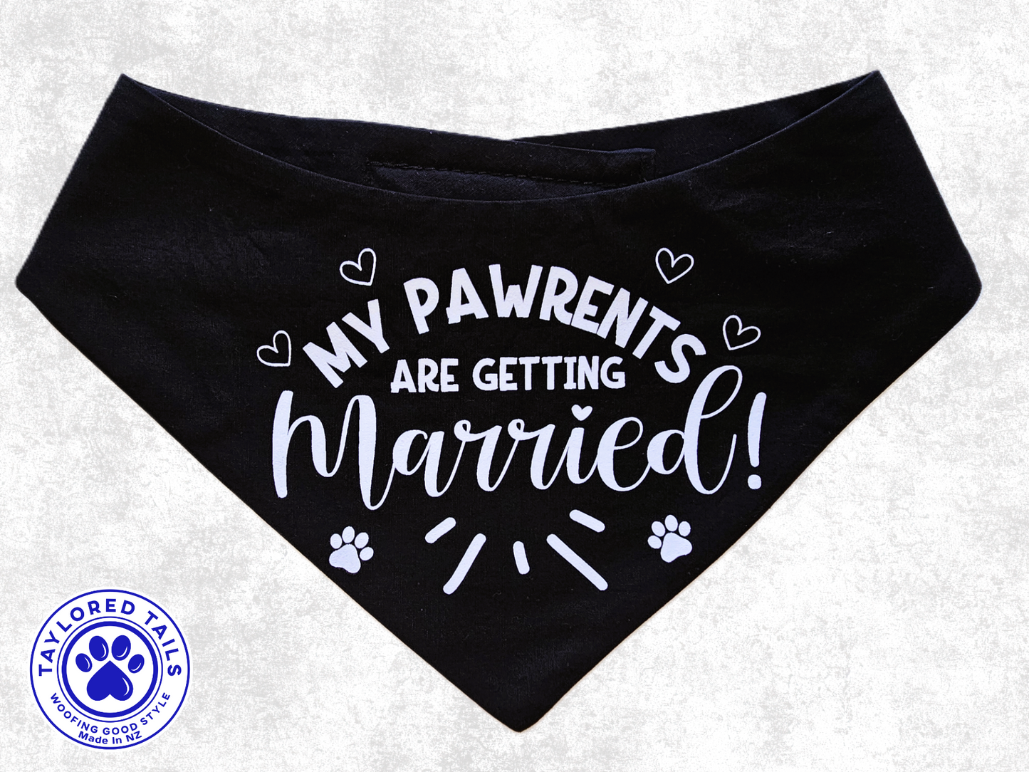 Dog Wedding Bandanas with Sayings