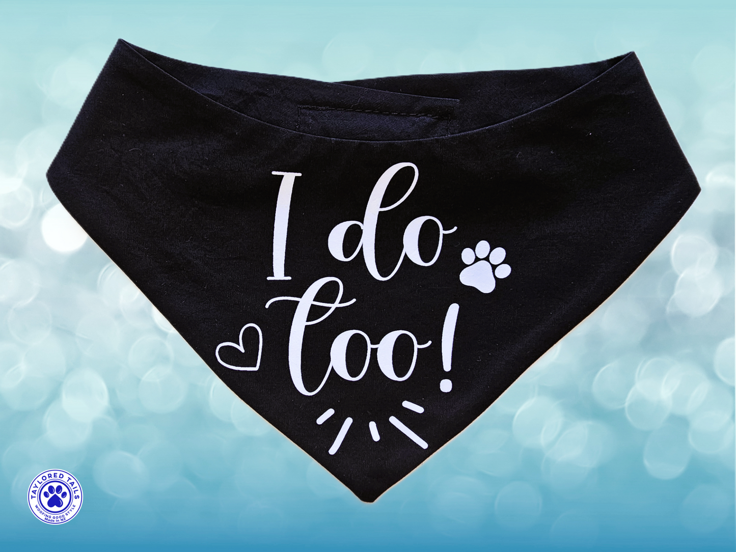 Dog Wedding Bandanas with Sayings