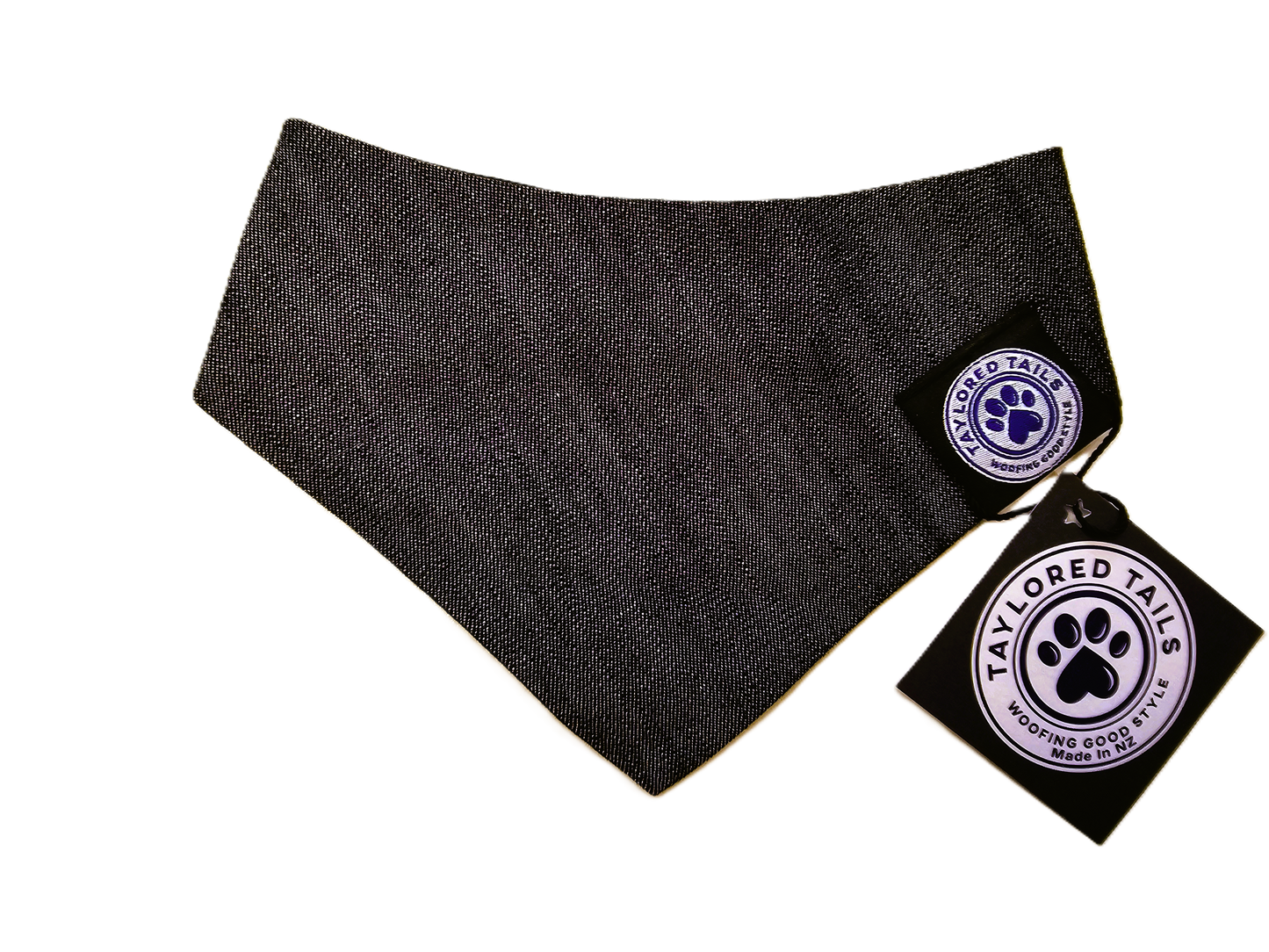 Black Denim Dog Bandana