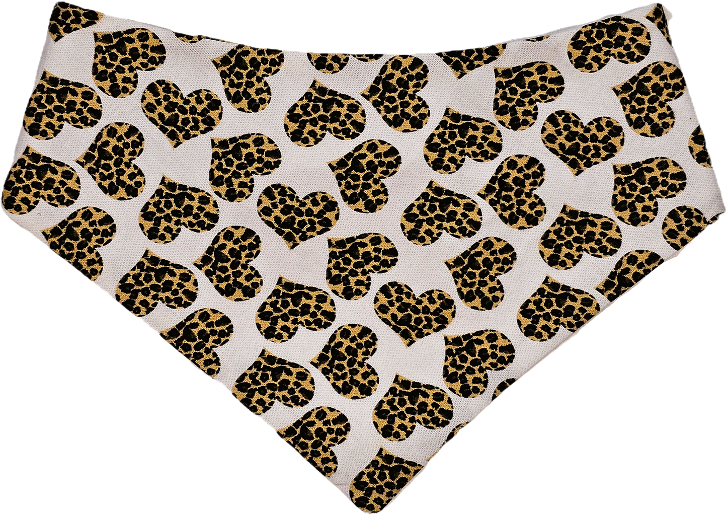 Leopard Print Hearts Dog Bandana