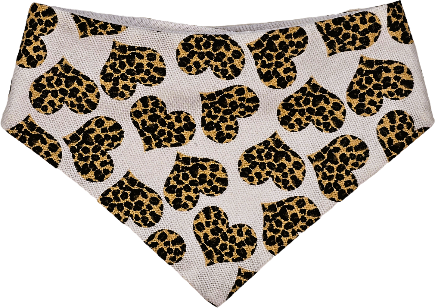 Leopard Print Hearts Dog Bandana