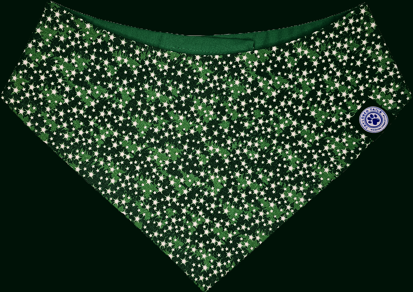 Green Stars Xmas Dog Bandana