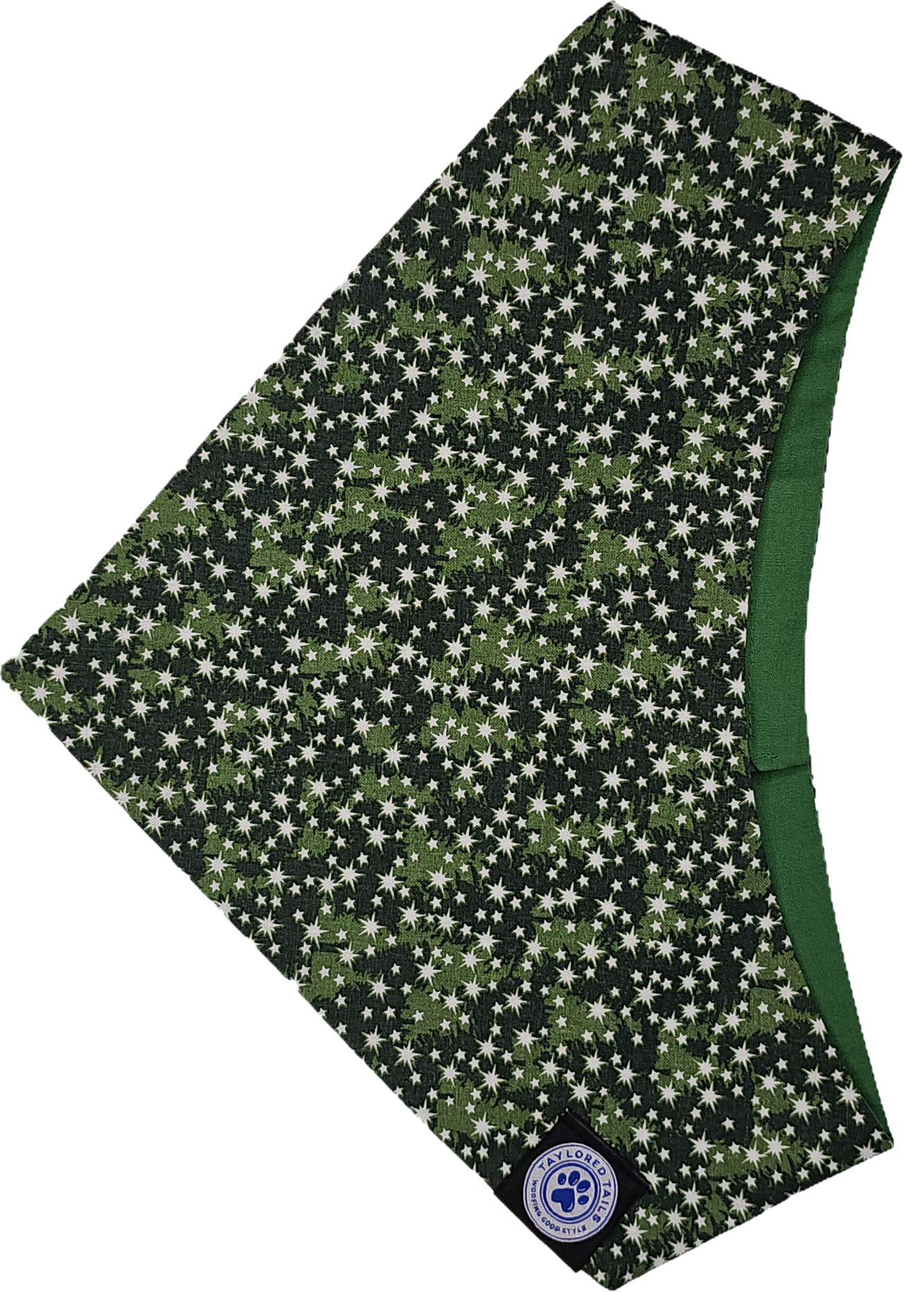 Green Stars Xmas Dog Bandana