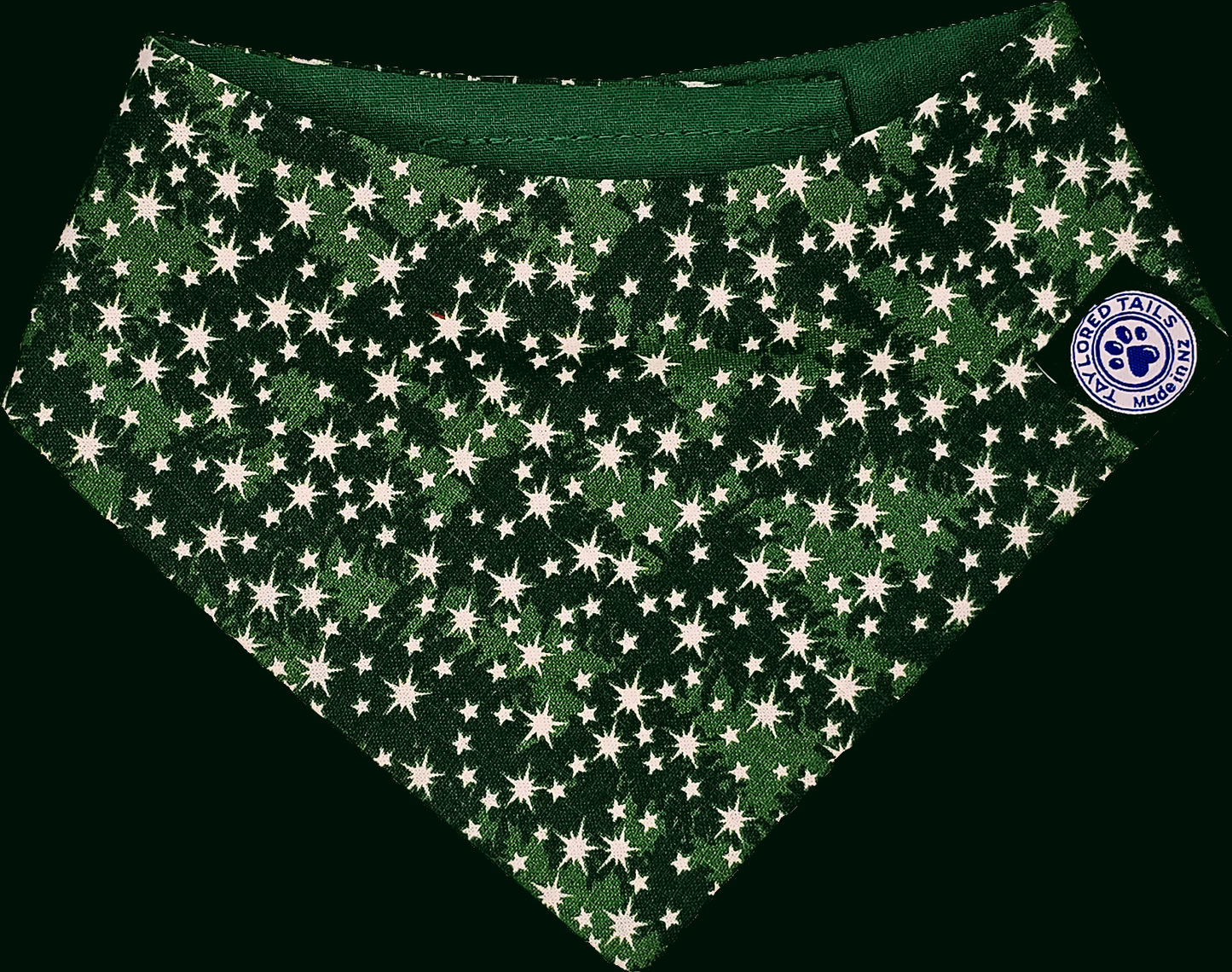 Green Stars Xmas Dog Bandana