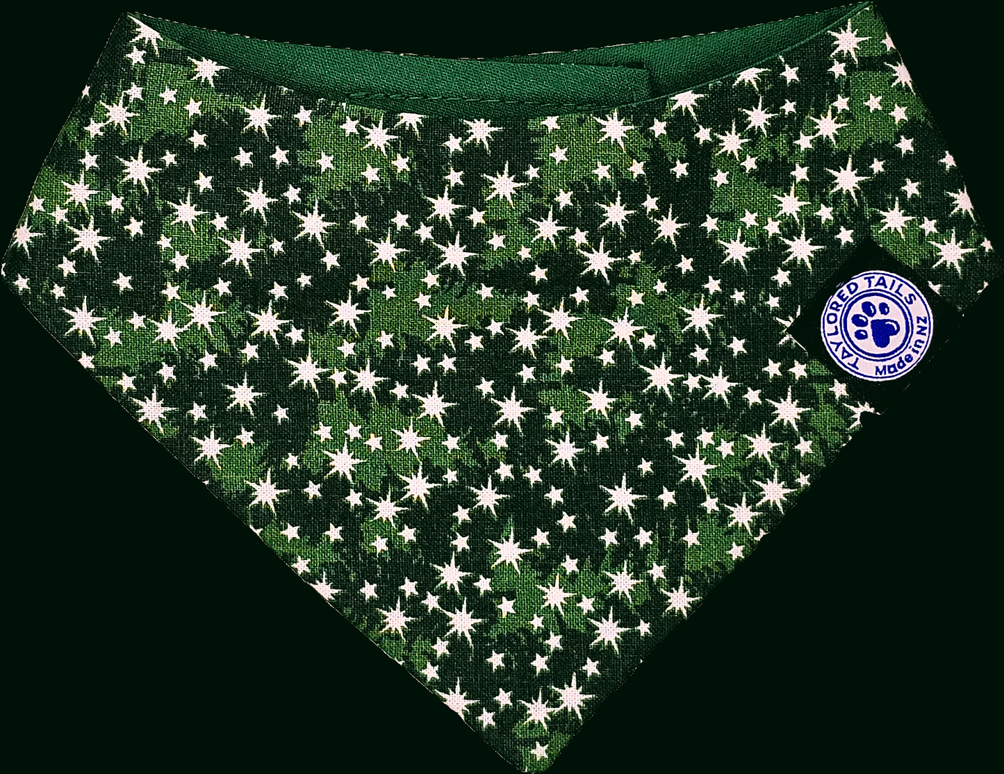 Green Stars Xmas Dog Bandana