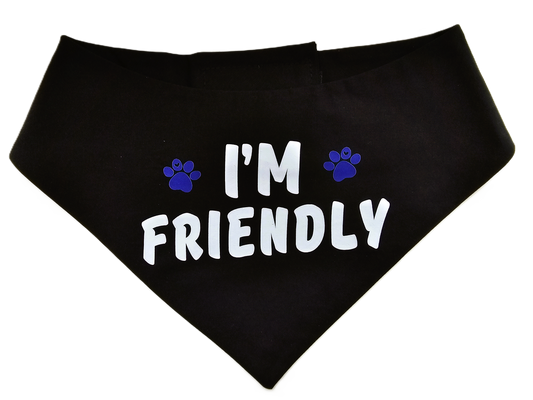 I'M FRIENDLY Dog Bandana