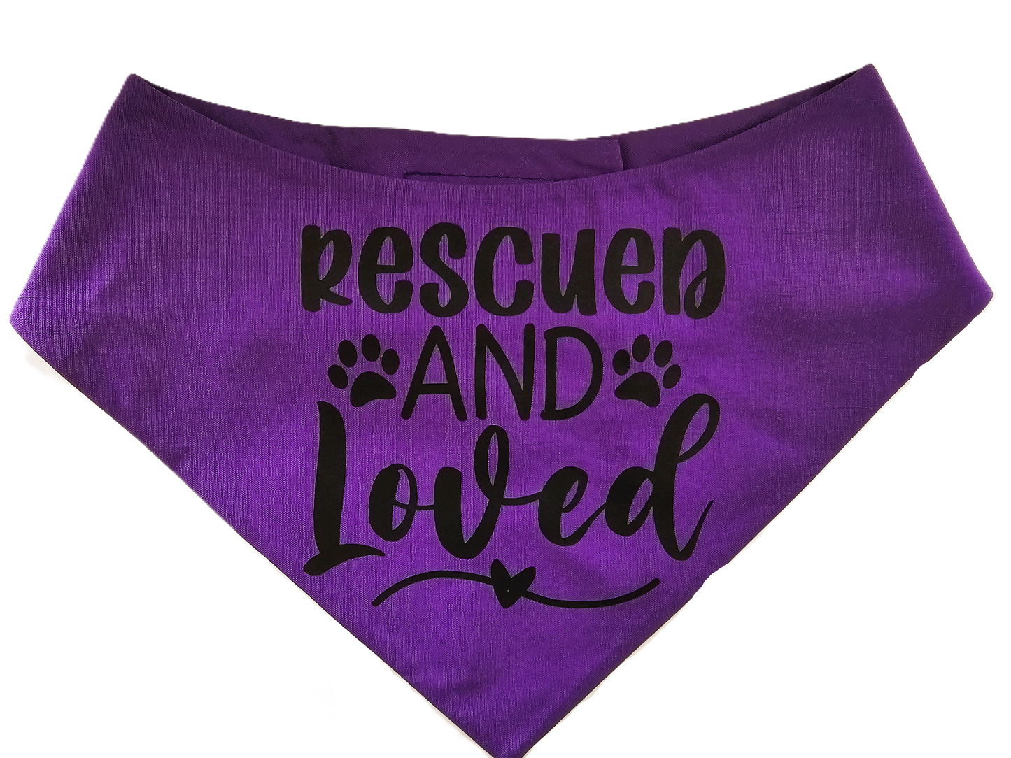 RESCUED AND LOVED Dog Bandana