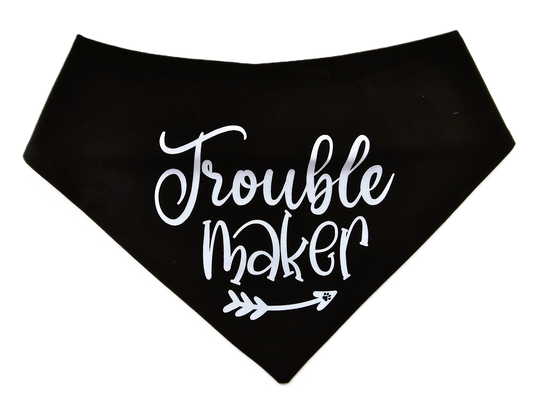 TROUBLE MAKER Dog Bandana