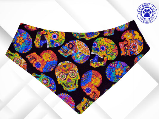 Freaky Sugar Skulls Dog Bandana