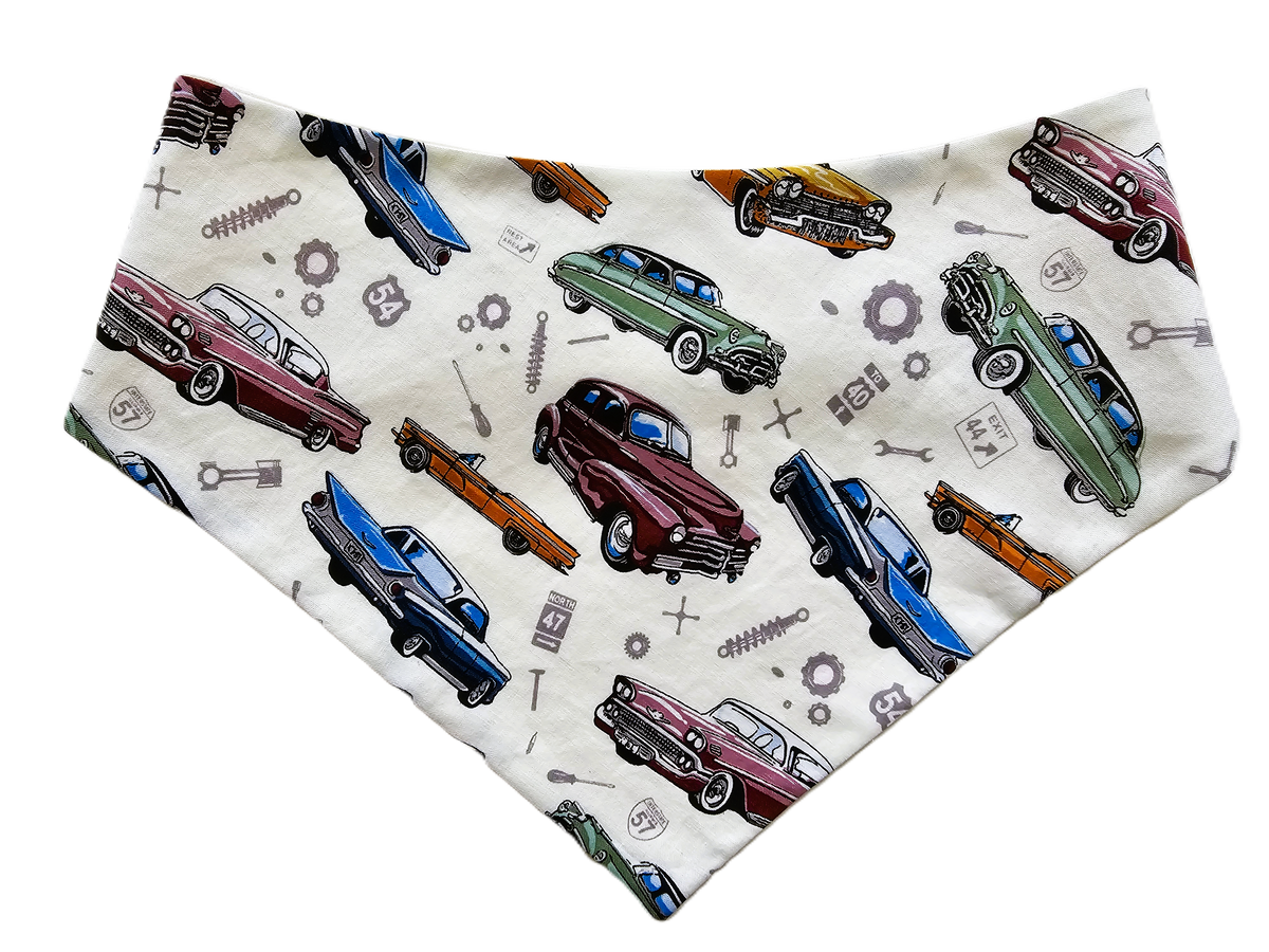Hot Rod Bandana - Cream Base