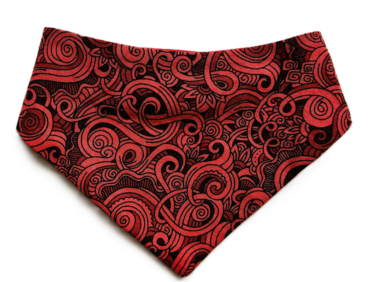 ❤️🐾 Red Tribal Print Dog Bandana 🐾❤️