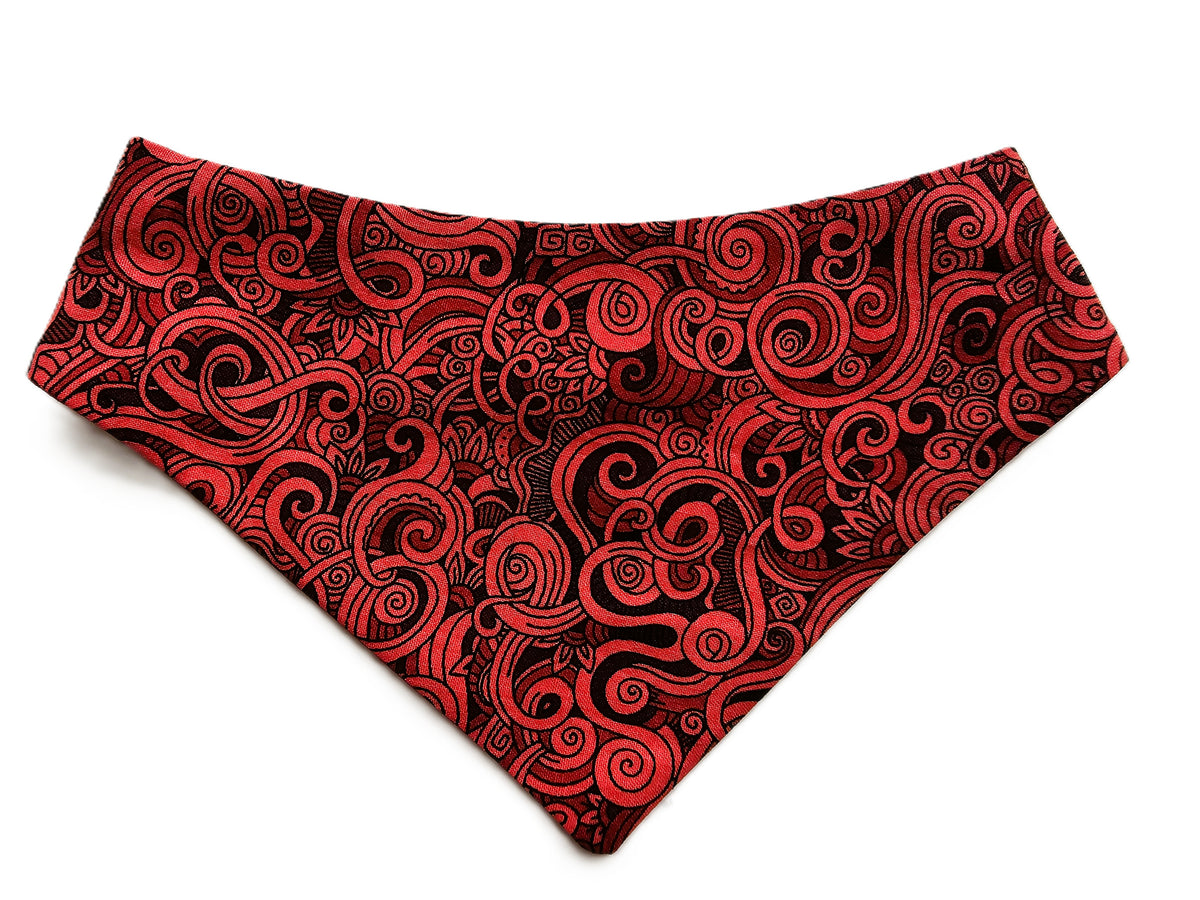 ❤️🐾 Red Tribal Print Dog Bandana 🐾❤️