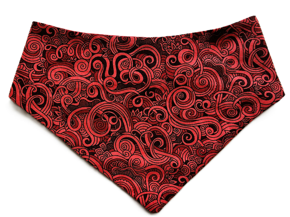 ❤️🐾 Red Tribal Print Dog Bandana 🐾❤️