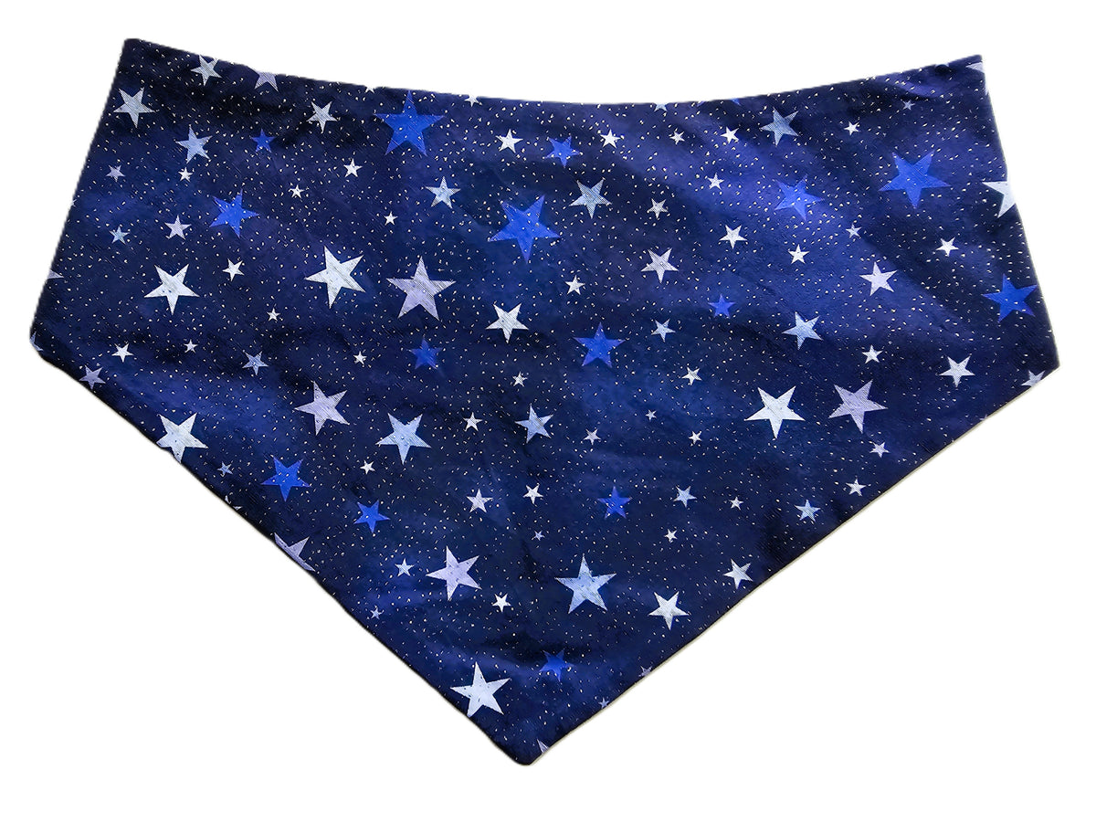 Navy Twinkling Stars Dog Bandana ⭐🐾