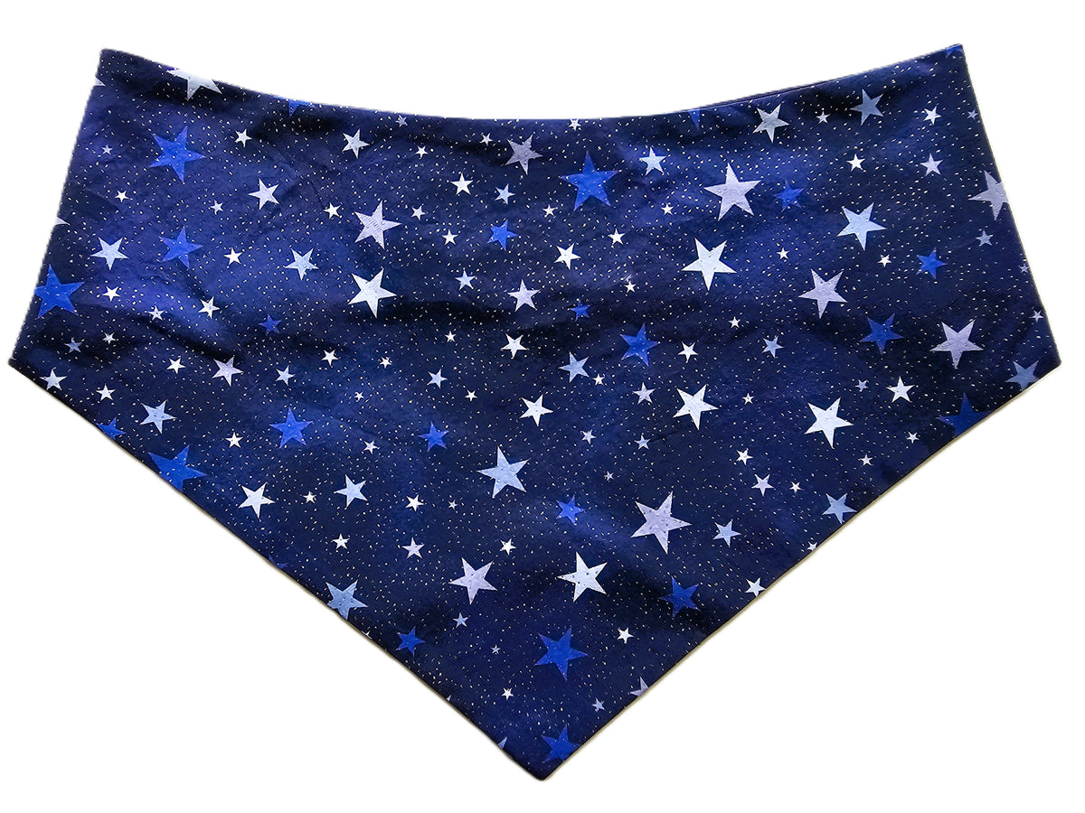 Navy Twinkling Stars Dog Bandana ⭐🐾