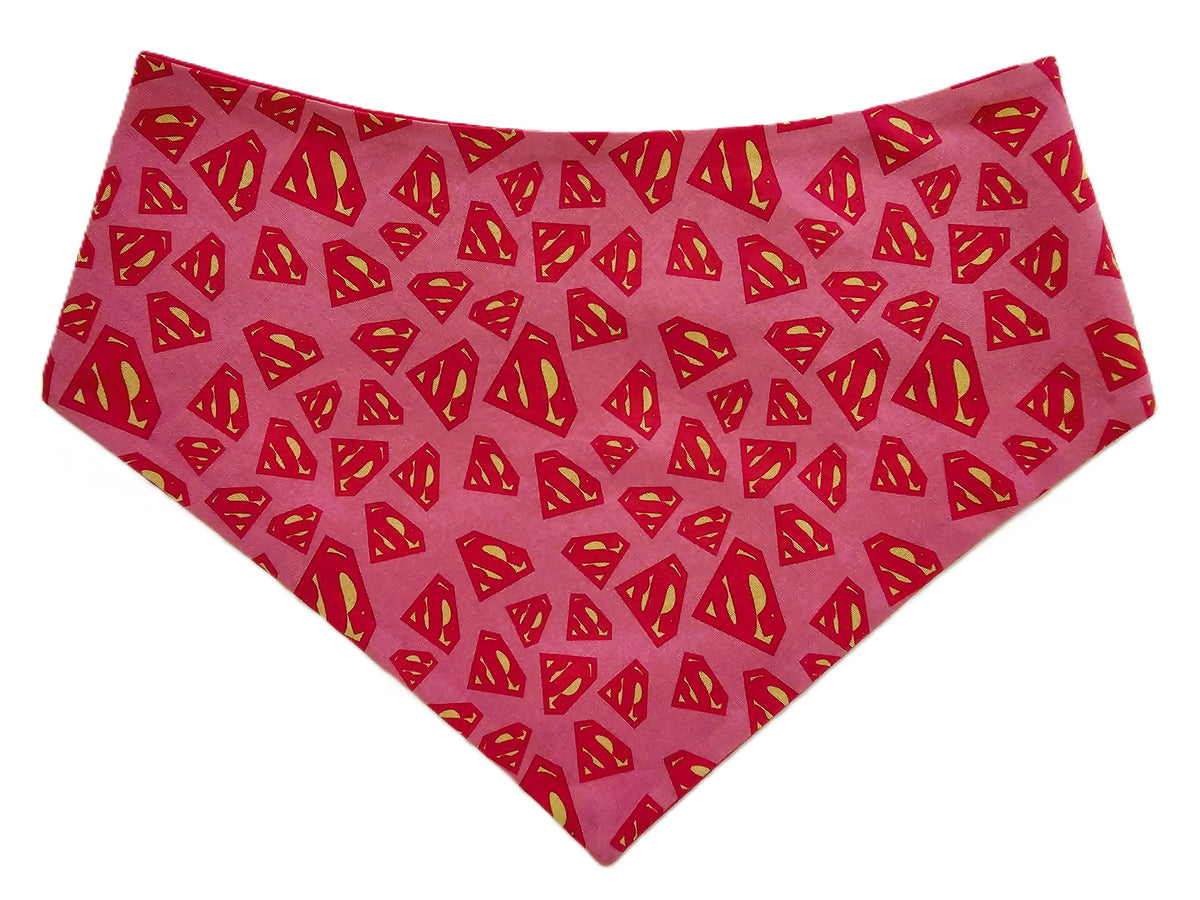 💖💥 Super Girl Dog Bandana – Saving the World, One Treat at a Time! 🦸‍♀️🐾