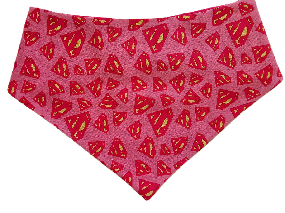 💖💥 Super Girl Dog Bandana – Saving the World, One Treat at a Time! 🦸‍♀️🐾