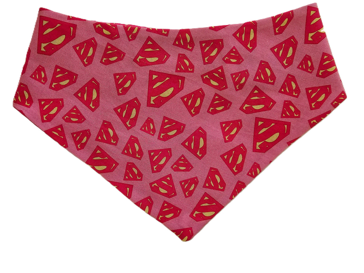 💖💥 Super Girl Dog Bandana – Saving the World, One Treat at a Time! 🦸‍♀️🐾