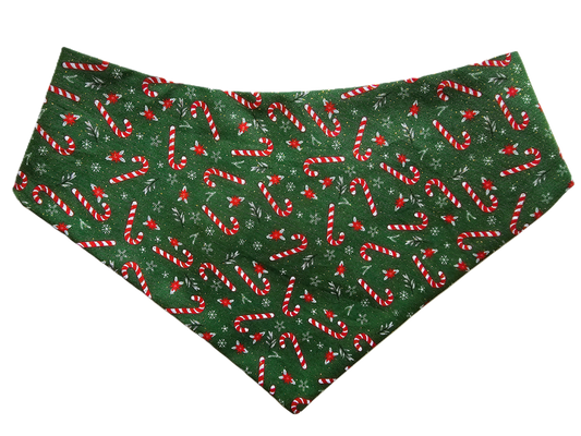1.21 Xmas Candy Canes Dog Bandana