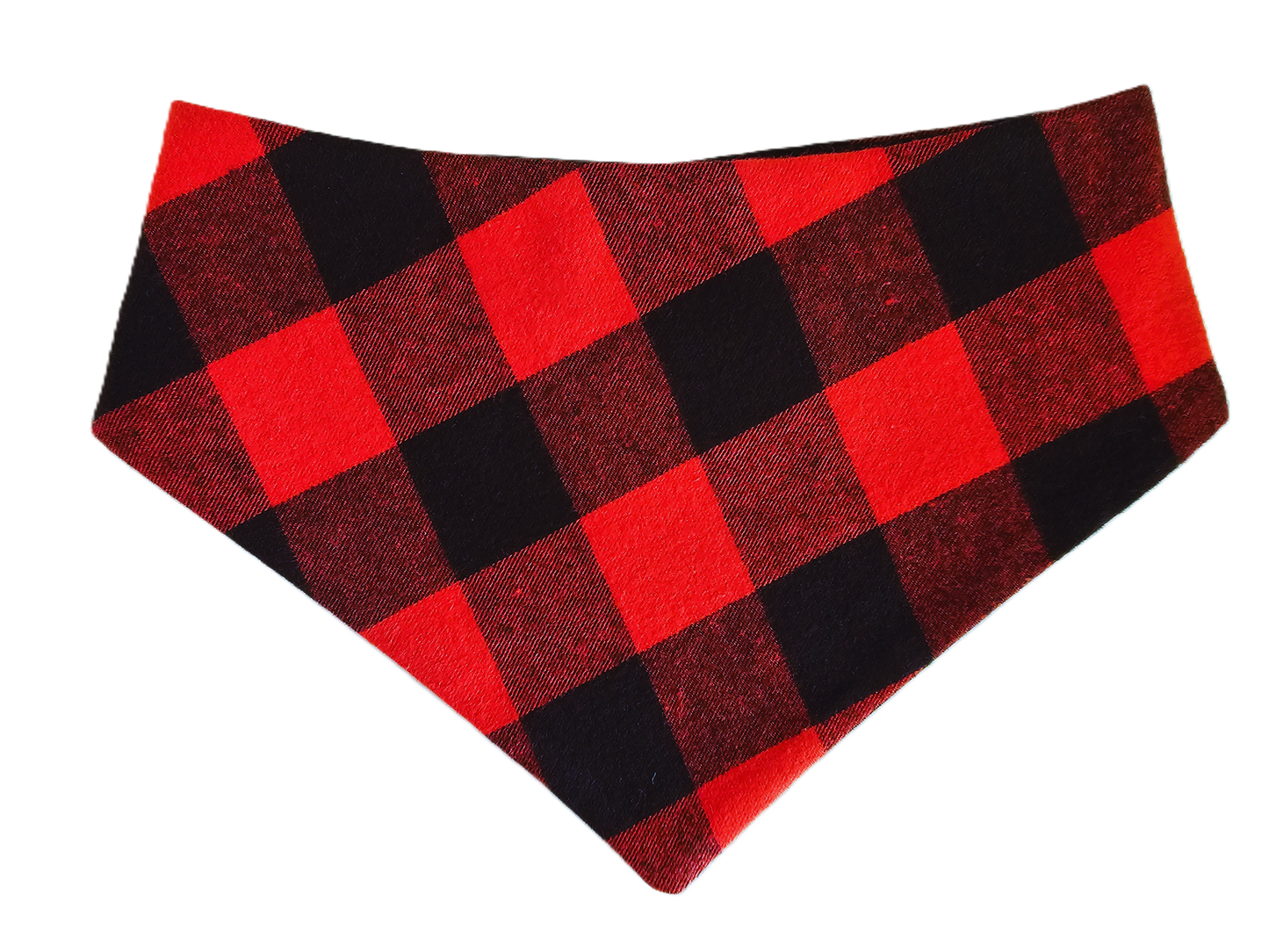 Red Check Flannel Dog Bandana