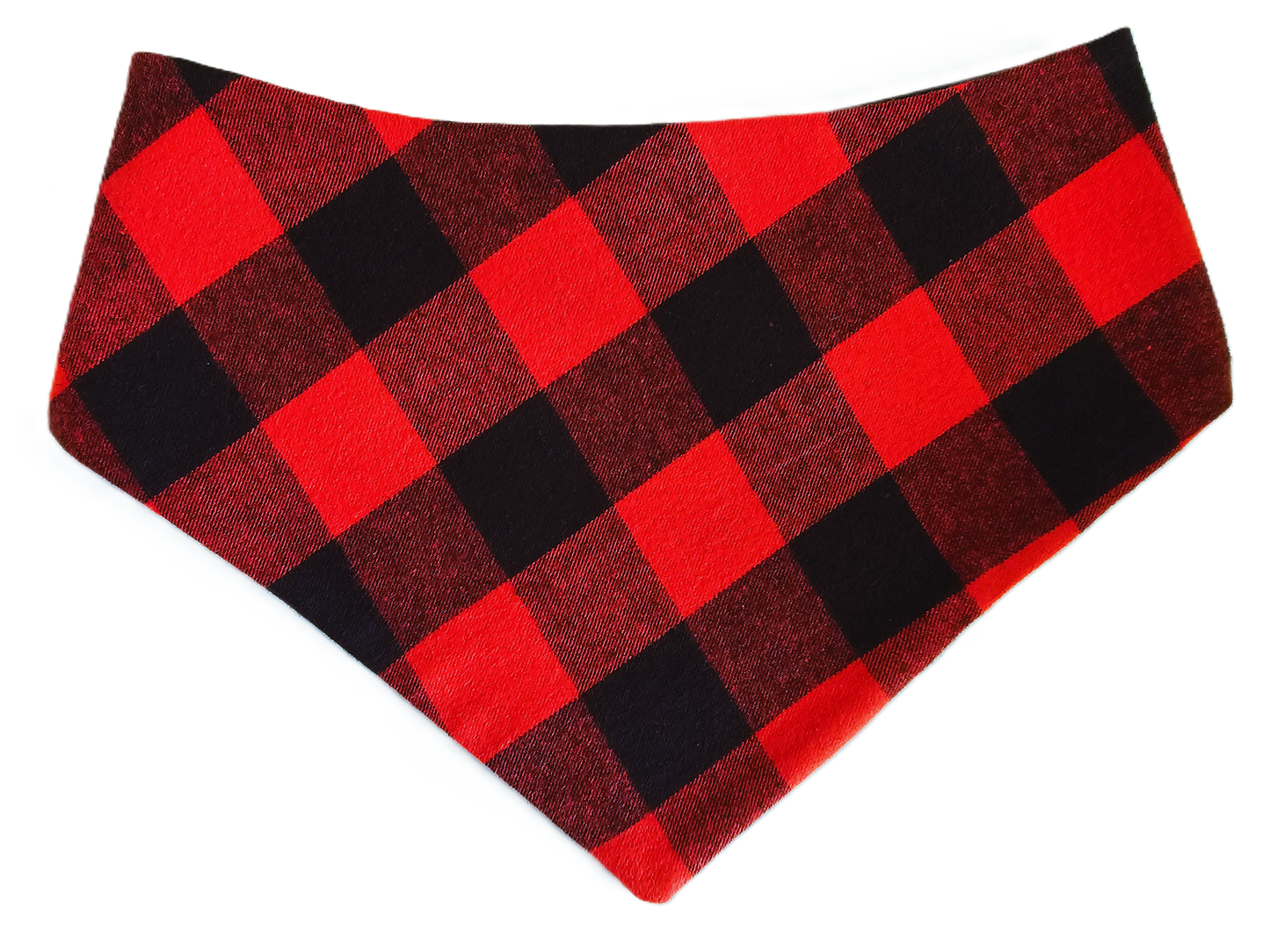 Red Check Flannel Dog Bandana