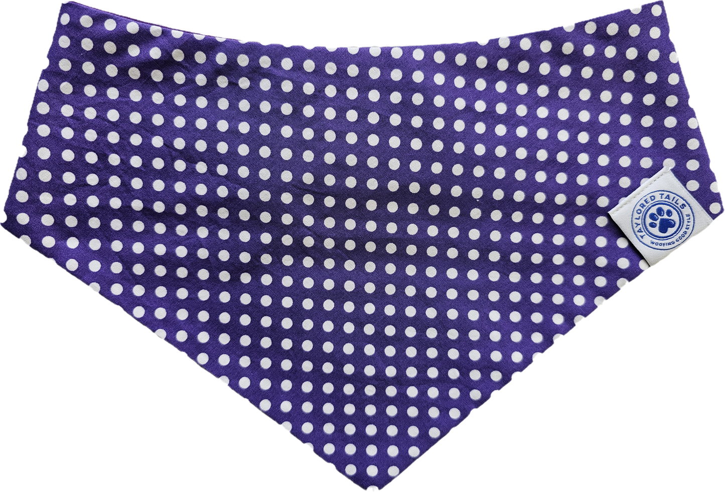 Purple Polka Dot Dog Bandana