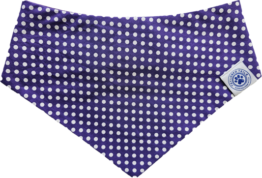 Purple Polka Dot Dog Bandana