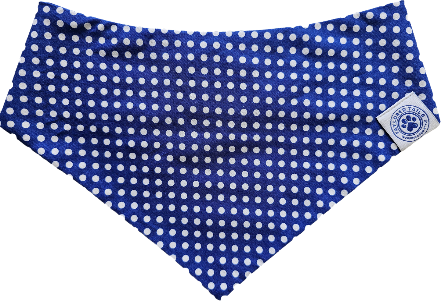 Blue Polka Dot Dog Bandana