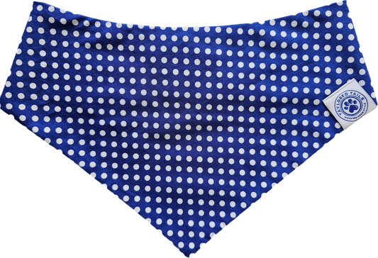 Blue Polka Dot Dog Bandana