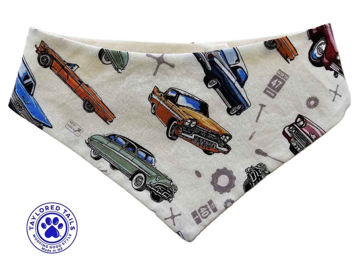 Hot Rod Bandana - Cream Base