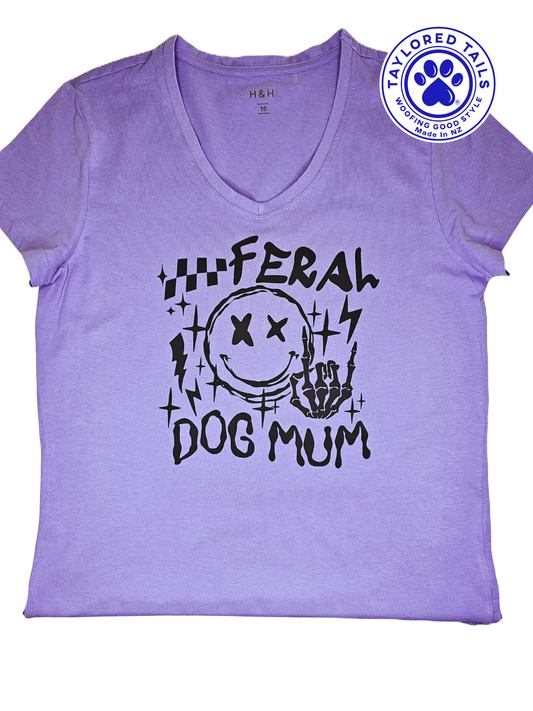 Feral Dog Mum, Ladies T-Shirt