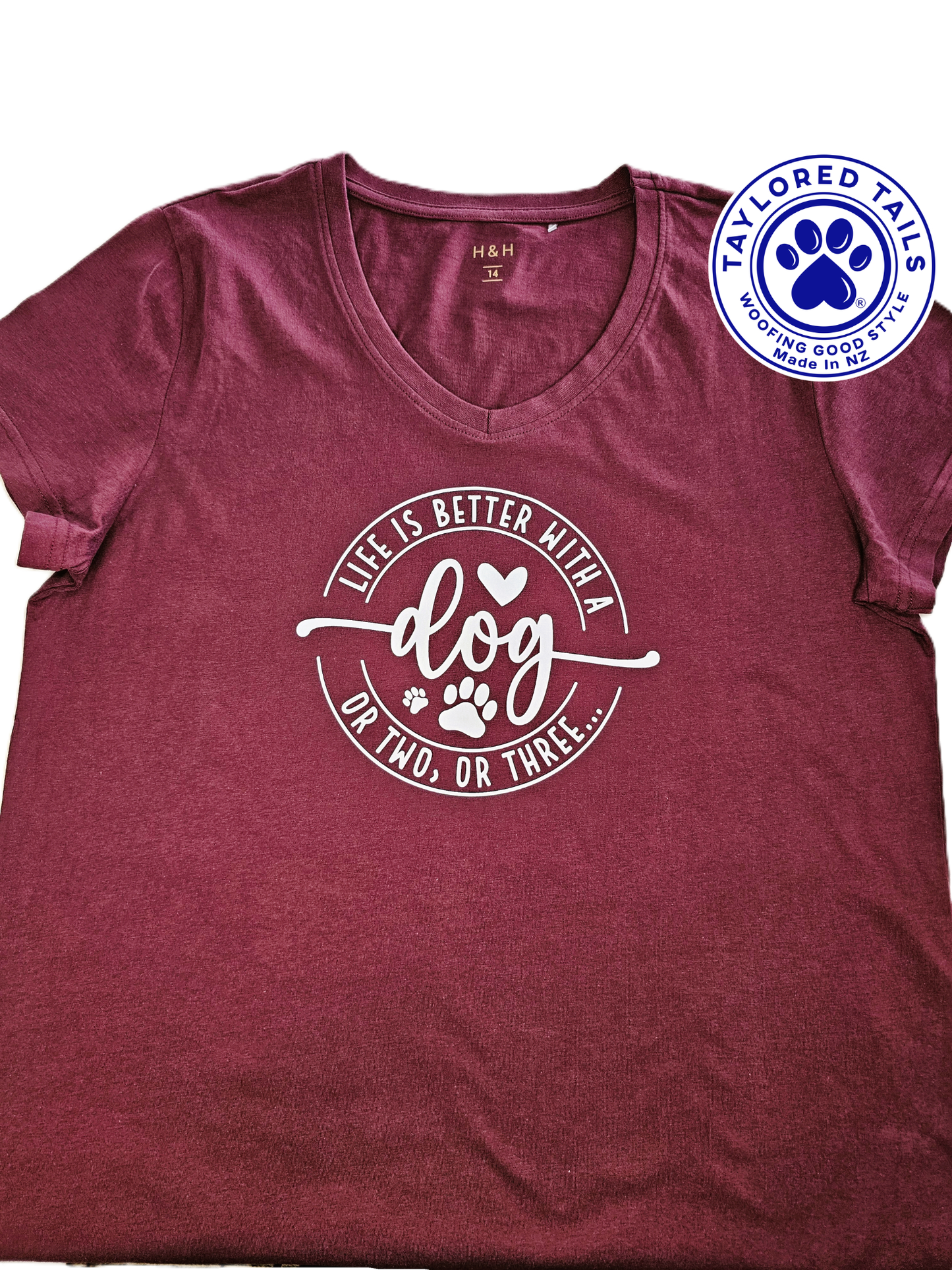 Life is Better with A Dog or Two or Three - Ladies T-Shirt