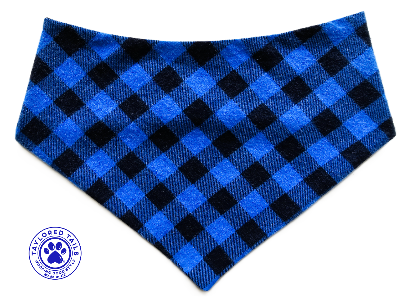 Bright Blue Flannel Bandana