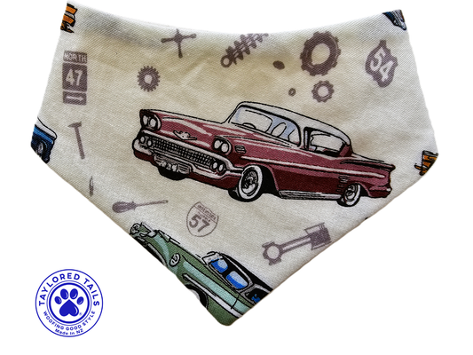 Hot Rod Bandana - Cream Base