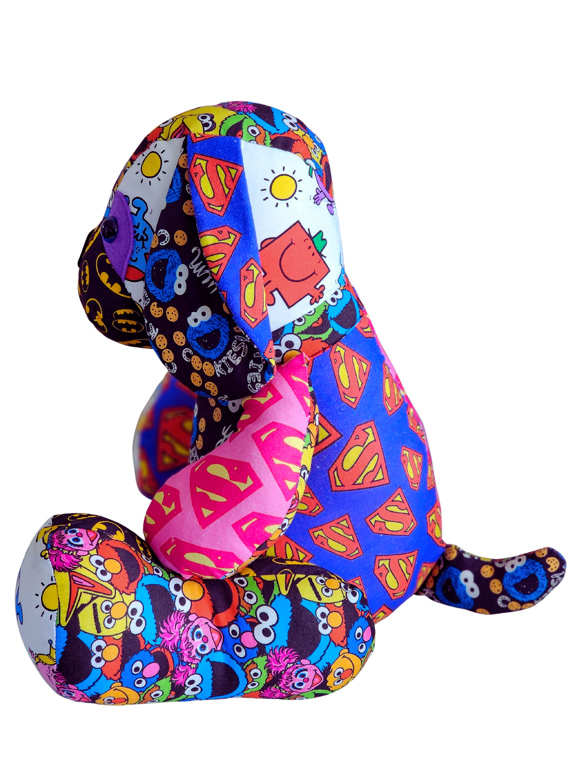 One-of-a-Kind Patchwork Stuffed Dog Toy