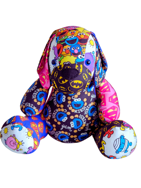 One-of-a-Kind Patchwork Stuffed Dog Toy