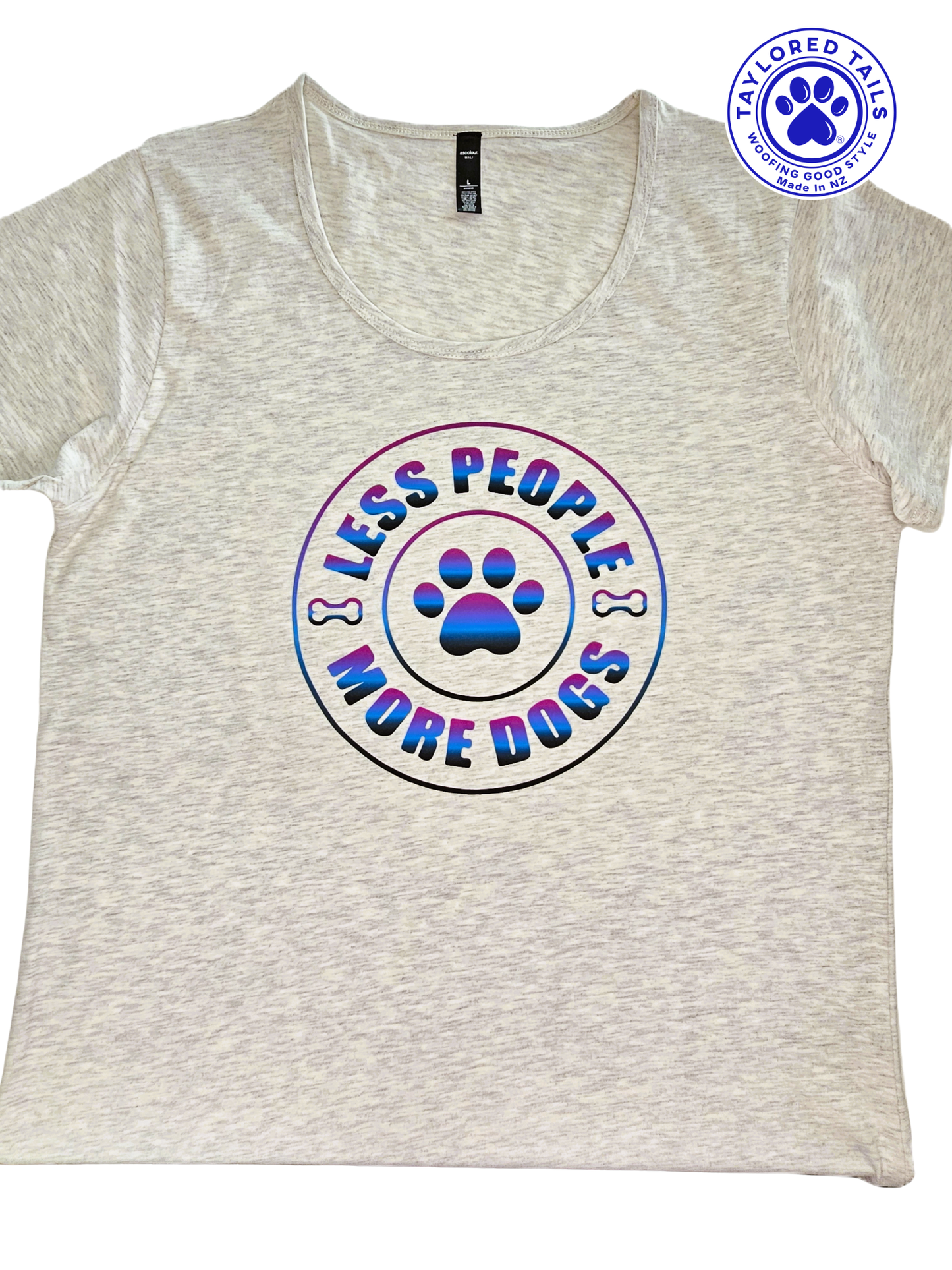 Less People More Dogs, Ladies T-Shirt