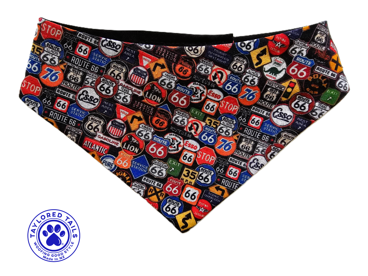 USA Road Signs Dog Bandana | NZ Made | 100% Cotton