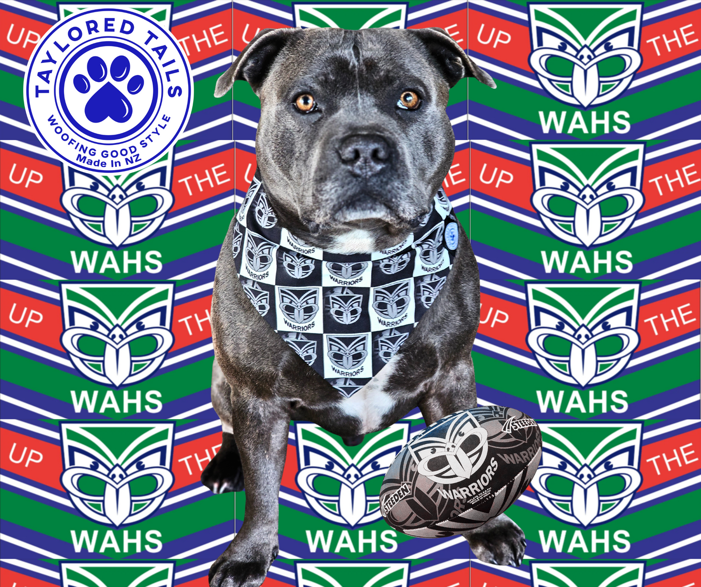 A NZ Warriors Dog Bandanas